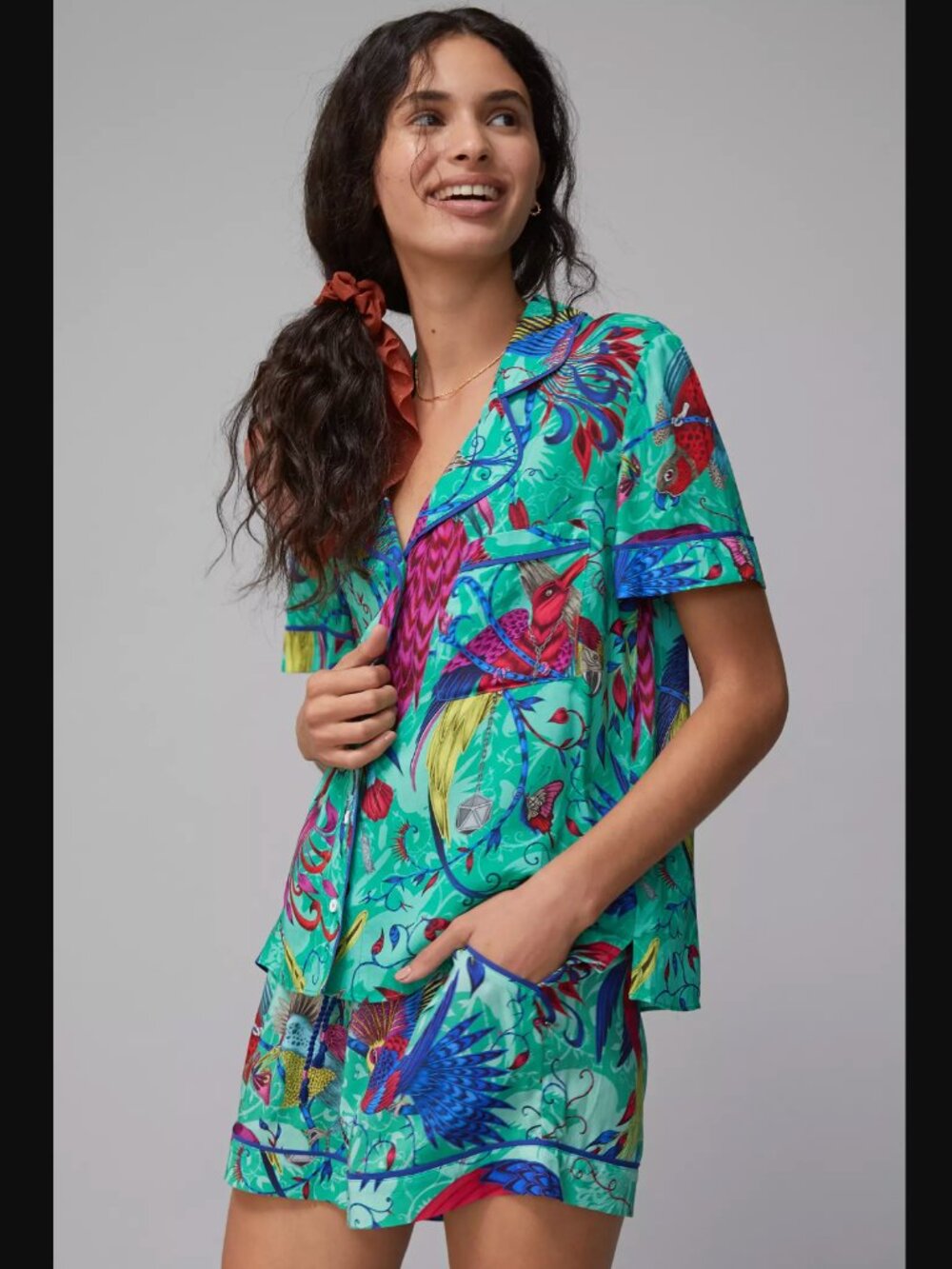 ANTHROPOLOGIE XS EMMA J SHIPLEY 'Extravaganza' Summer PJ Set